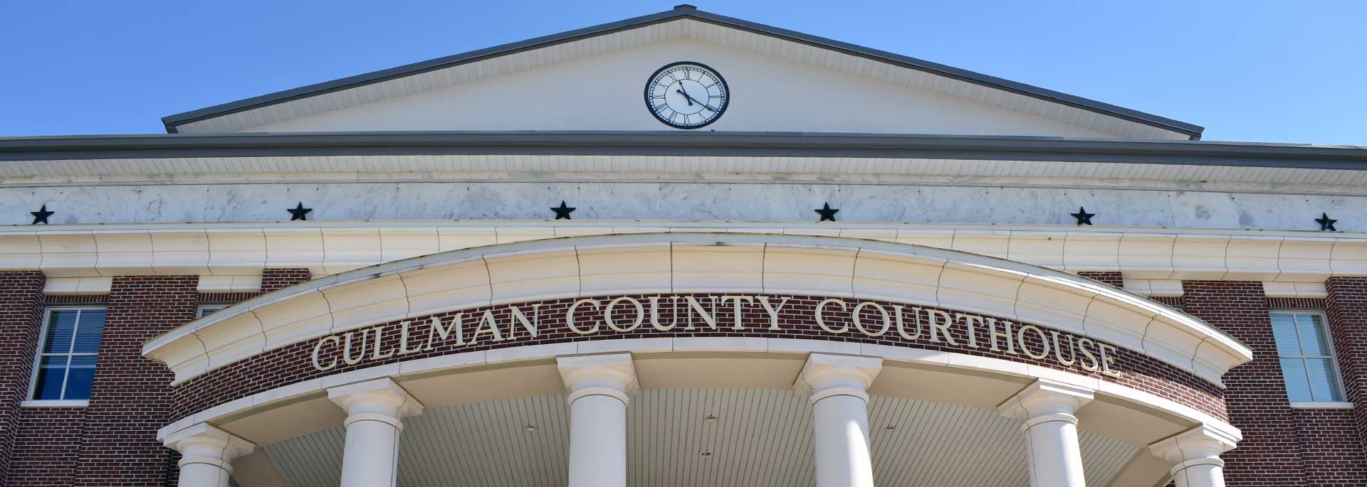 Cullman County Courthouse Front Stoop and Clock Tower