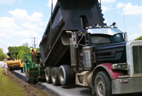 CR-1223 Widening dump truck and steam roller