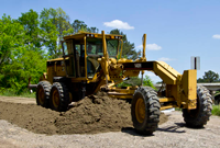 Grading machinery on CR-38