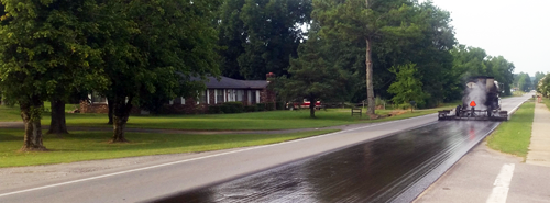 Scrub Seal Application on county road