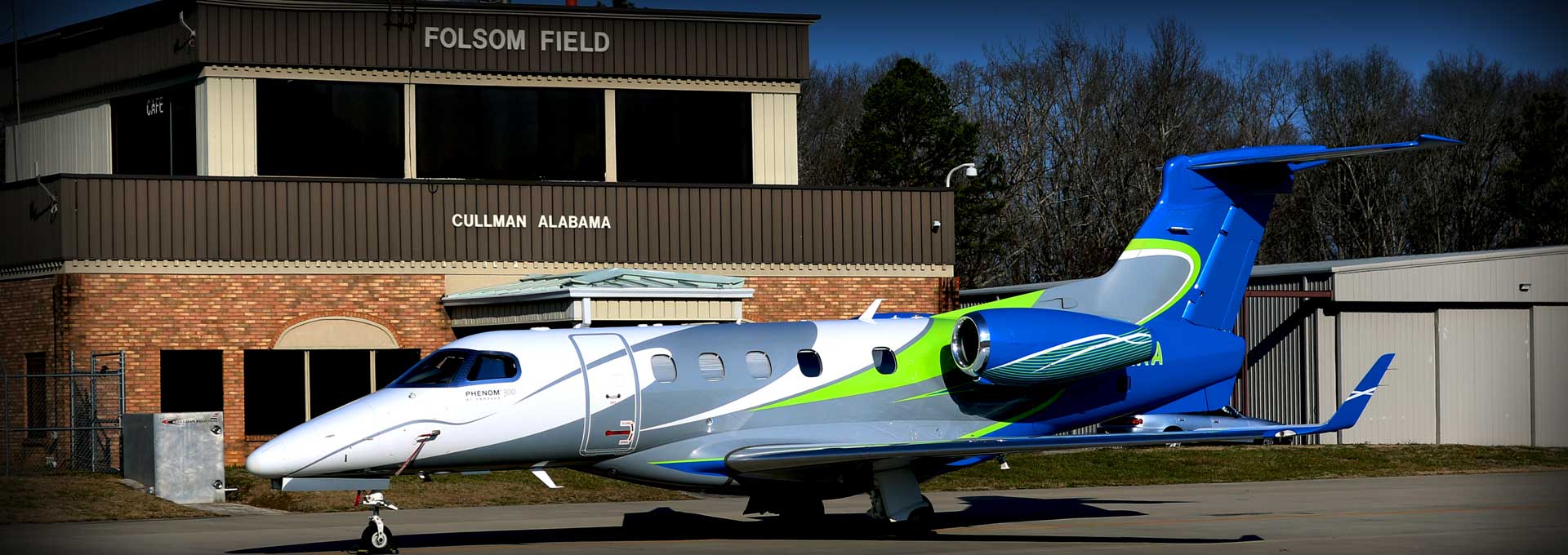 phenom jet at folsom field cullman al airport