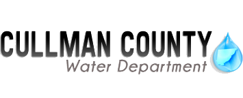 Cullman County Water Department water drop with the count shape in the drop